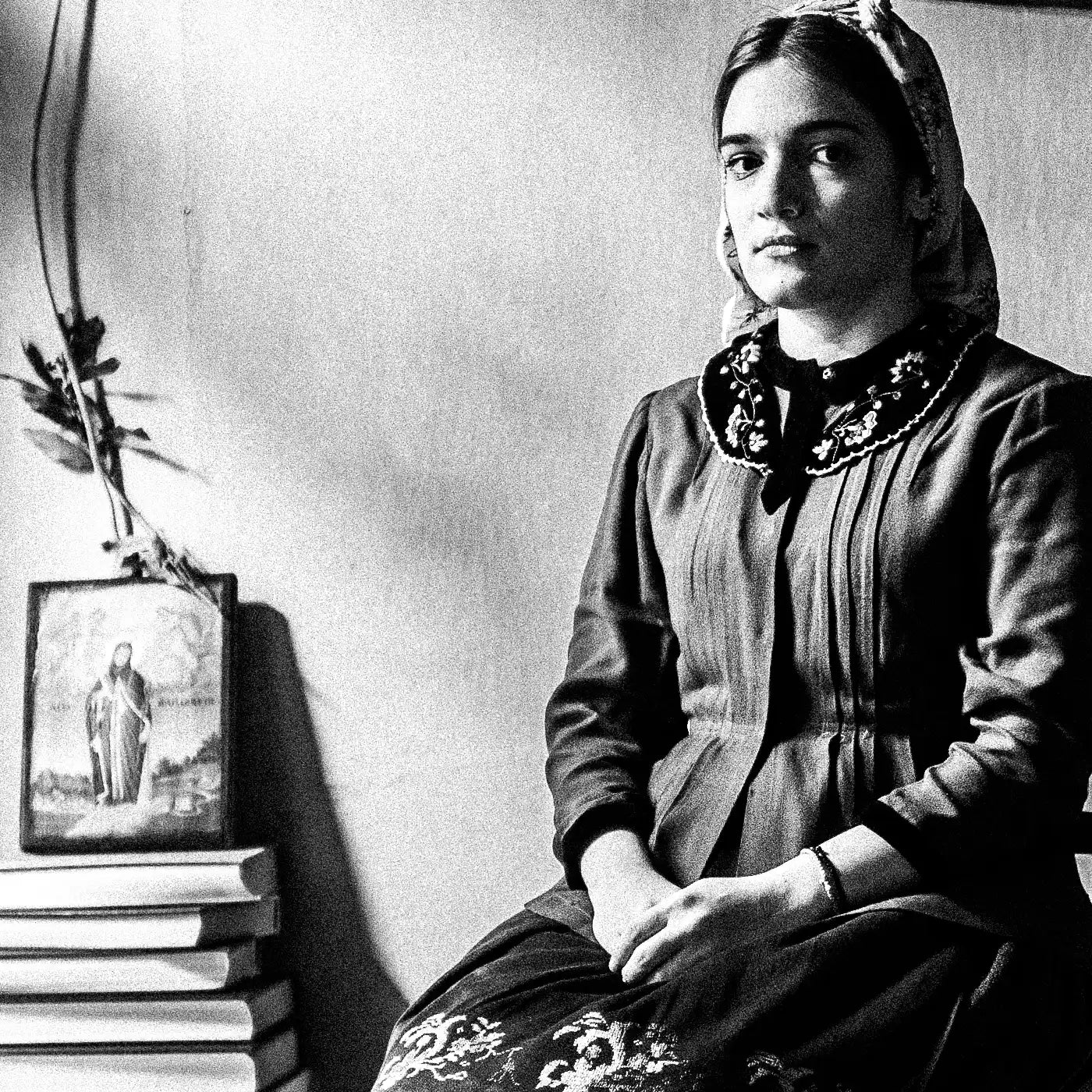 Black and White Photography Wall Art Greece | Costume of Divri Phthiotis Greece by George Tatakis - detailed view