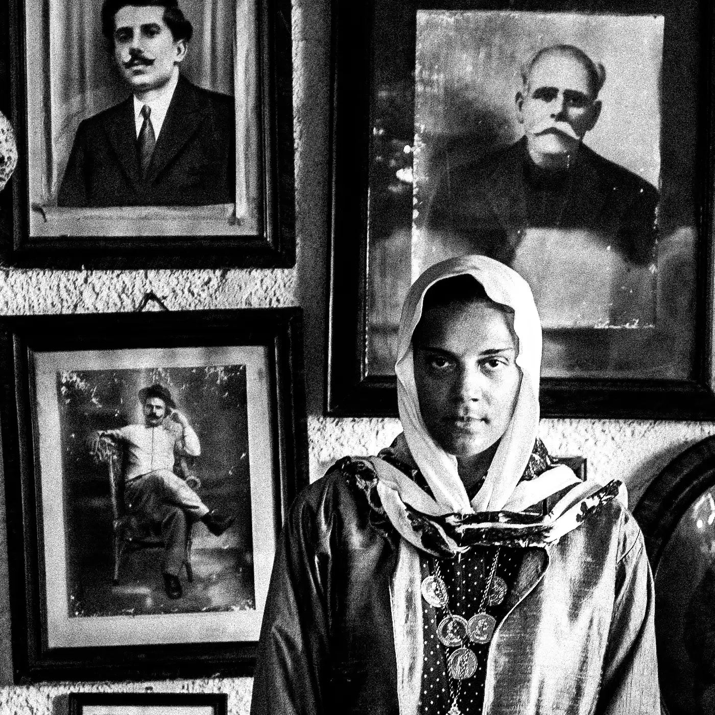 Black and White Photography Wall Art Greece | Costume of Kalymnos Dodecanese by George Tatakis - detailed view