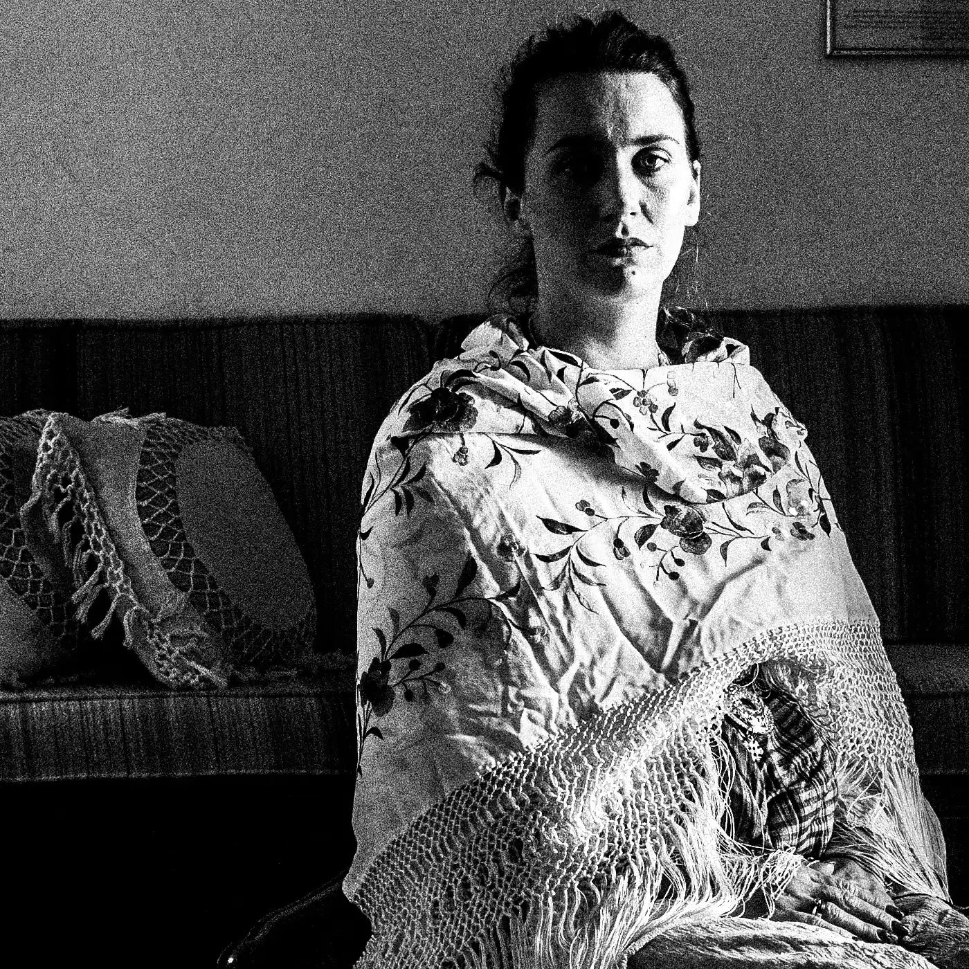 Black and White Photography Wall Art Greece | Costume of Kastellorizon island in a traditional local house Dodecanese Greece by George Tatakis - detailed view