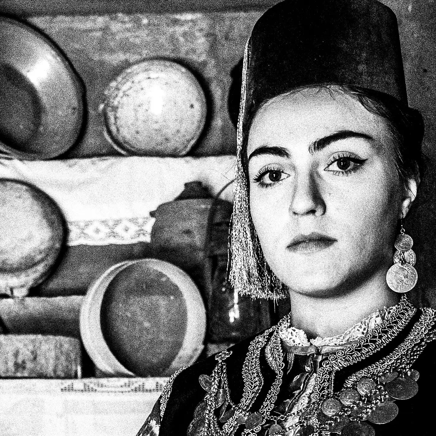 Black and White Photography Wall Art Greece | Urban costumes of Kastoria W. Macedonia by George Tatakis - detailed view