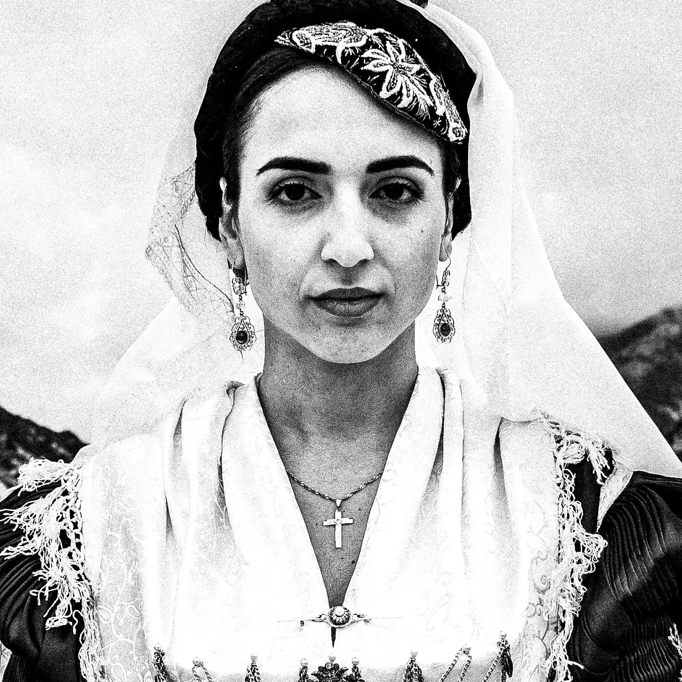 Black and White Photography Wall Art Greece | Costume of Lefkada island Ionian Sea by George Tatakis - detailed view