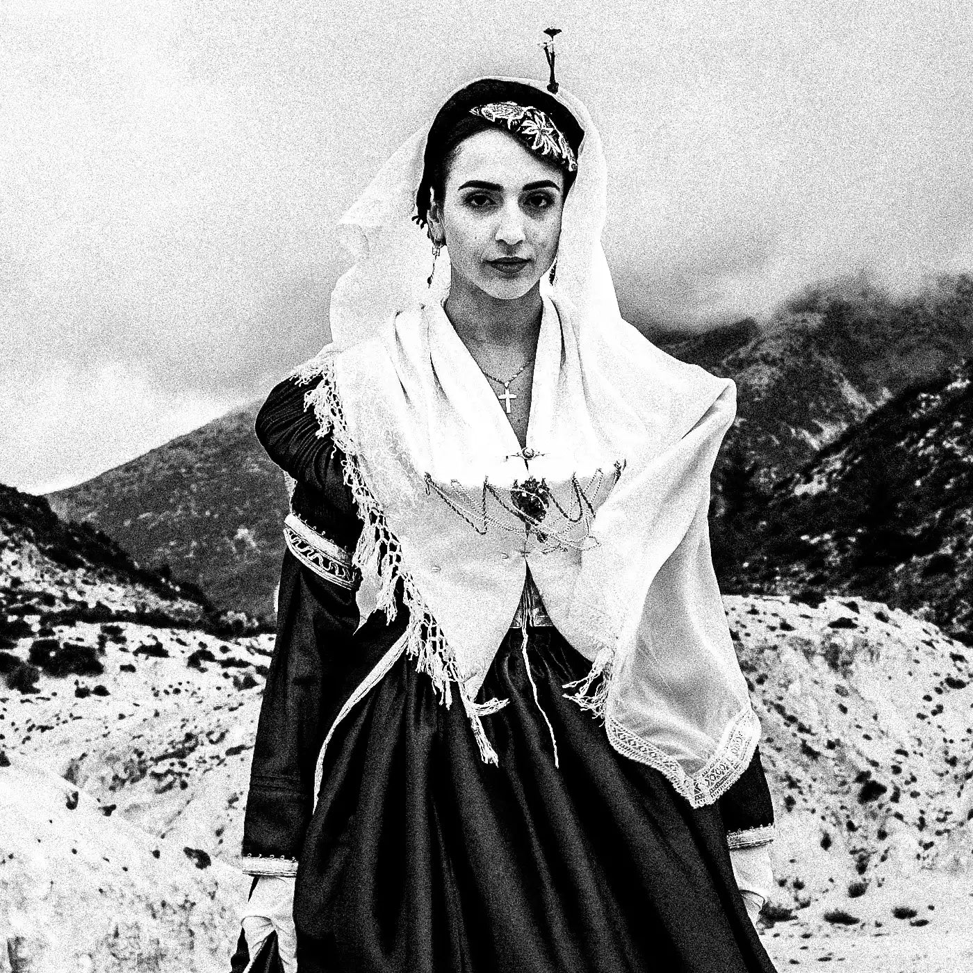 Black and White Photography Wall Art Greece | Costume of Lefkada island Ionian Sea by George Tatakis - detailed view