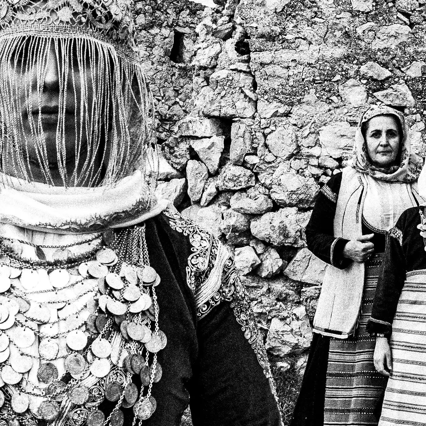 Black and White Photography Wall Art Greece | Costume of Megara Attica by George Tatakis - detailed view