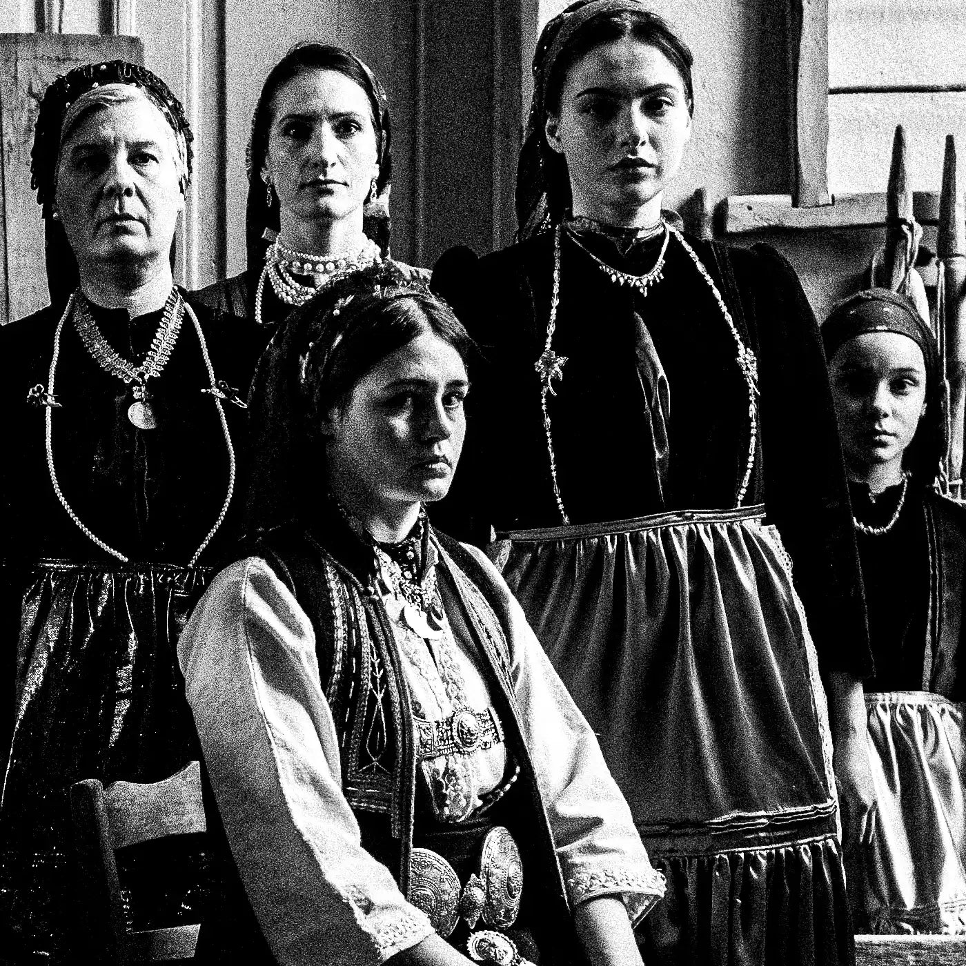 Black and White Photography Wall Art Greece | Costumes of Polypotamos at the local Museum Florina W. Macedonia by George Tatakis - detailed view