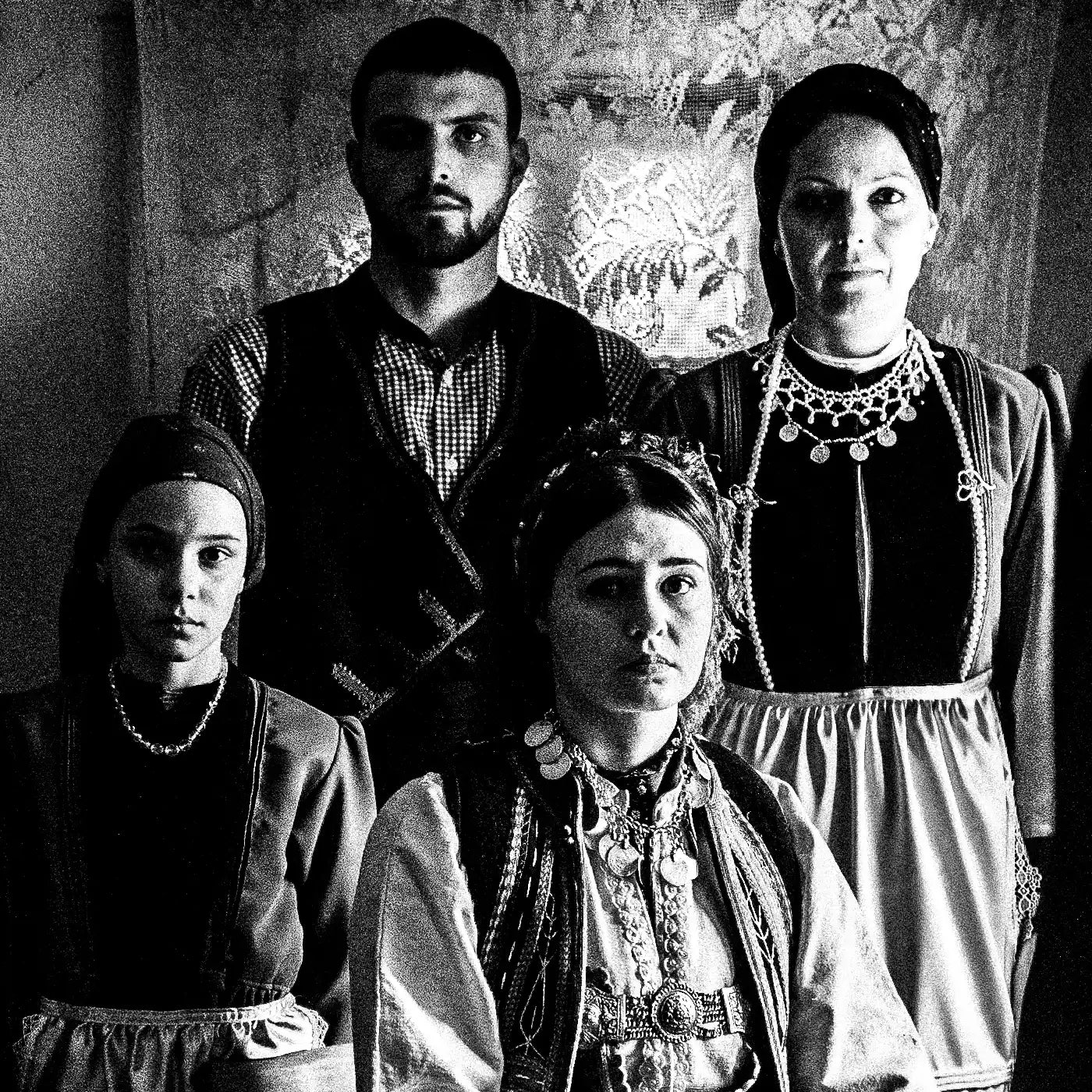 Black and White Photography Wall Art Greece | Costumes of Polypotamos Florina W. Macedonia by George Tatakis - detailed view