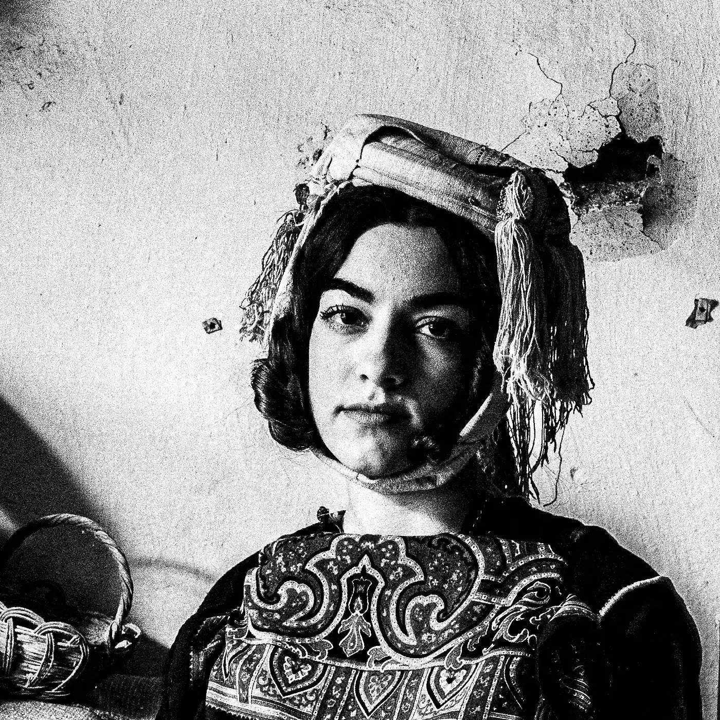 Black and White Photography Wall Art Greece | Pyrgi costume Mastichochorea Chios island Greece by George Tatakis - detailed view