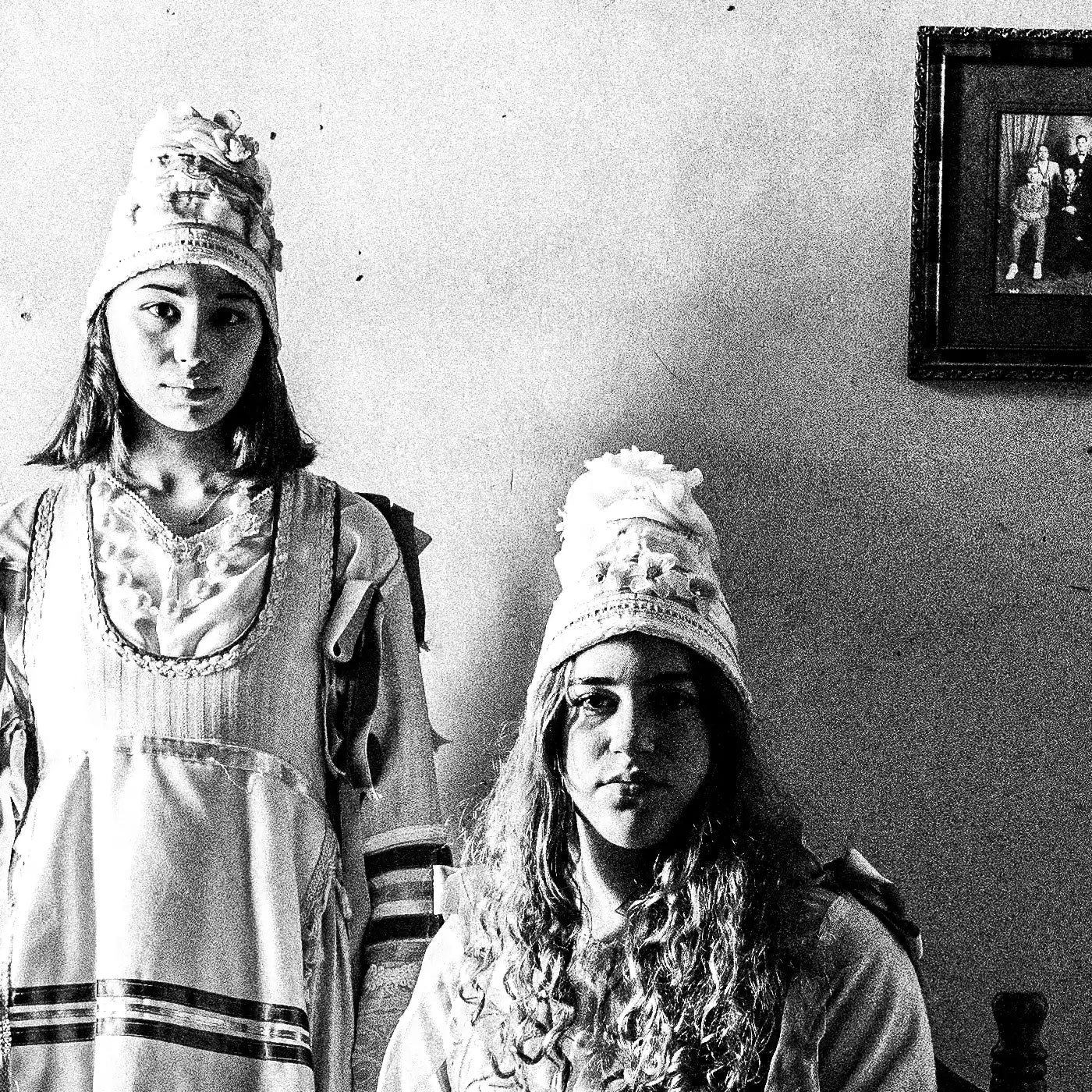 Black and White Photography Wall Art Greece | Thymiana costumes Agios Minas Chios island Greece by George Tatakis - detailed view