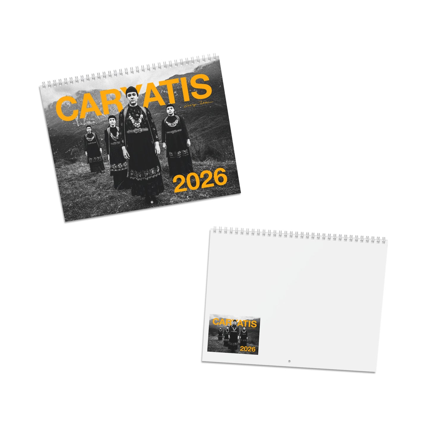 Calendar with 'Caryatis' and '2026' text on a white background
