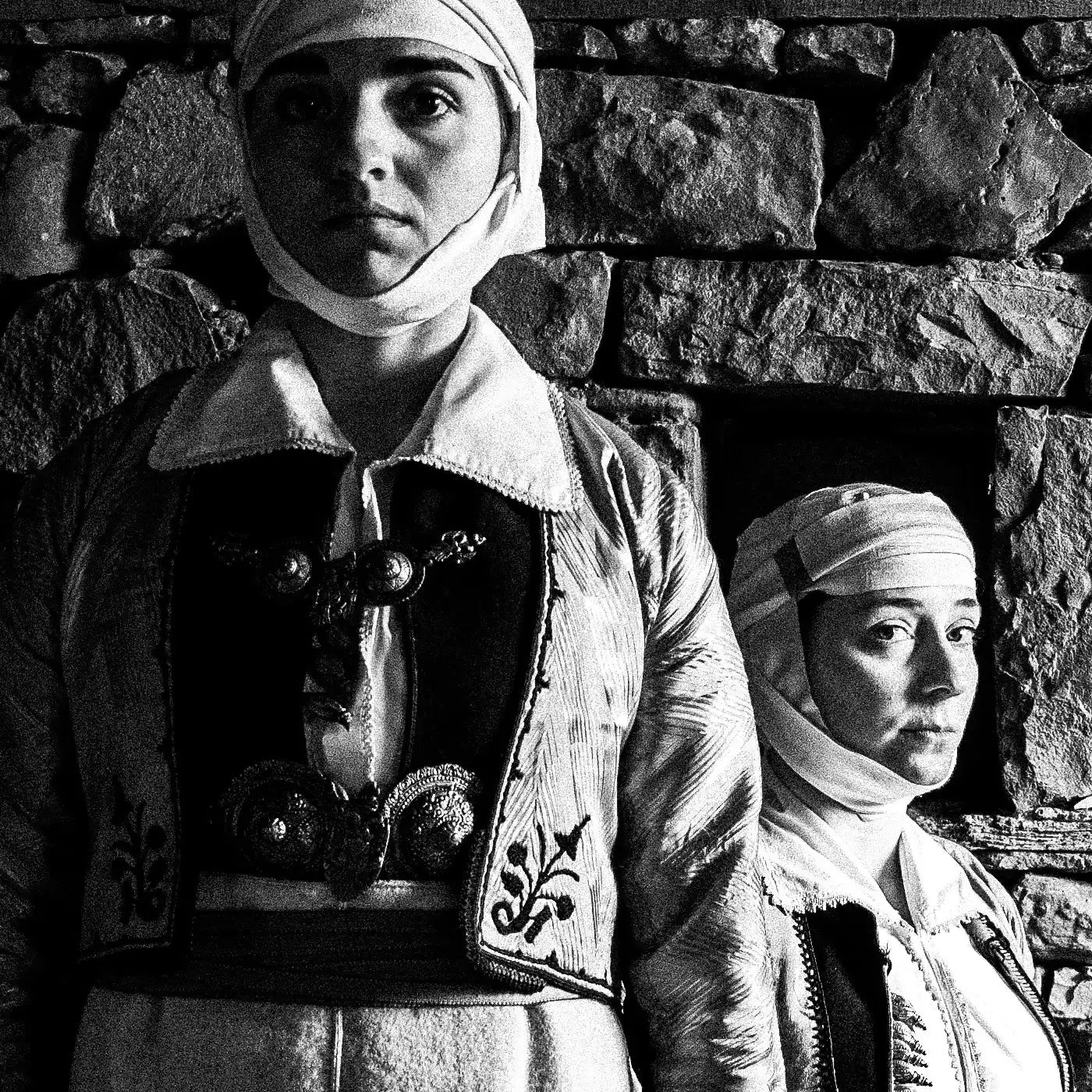 Paleopyrgos, Pogoni, Epirus, Greece | Costumes in Warehouse | Black-and-White Wall Art Photography - details