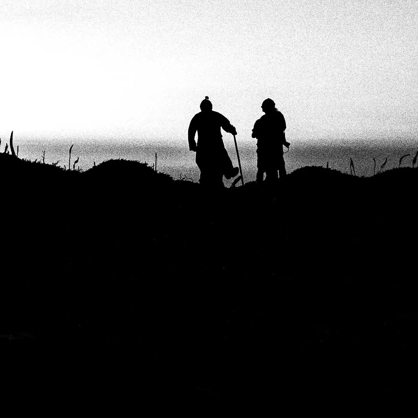 Black and White Photography Wall Art Greece | Dusk on Saria island Olympos Karpathos Dodecanese by George Tatakis - detailed view