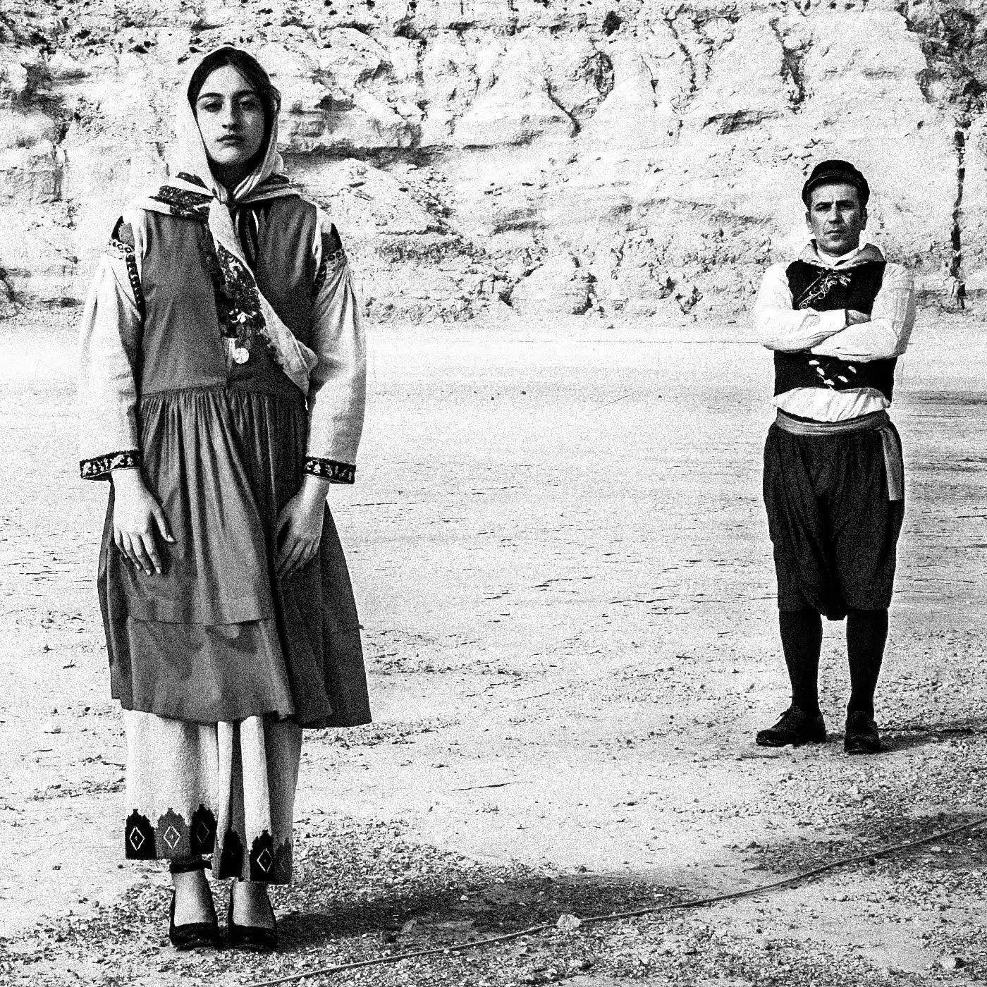 Black and White Photography Wall Art Greece | Costumes of Nisyros in the volcano Dodecanese Greece by George Tatakis - detailed view