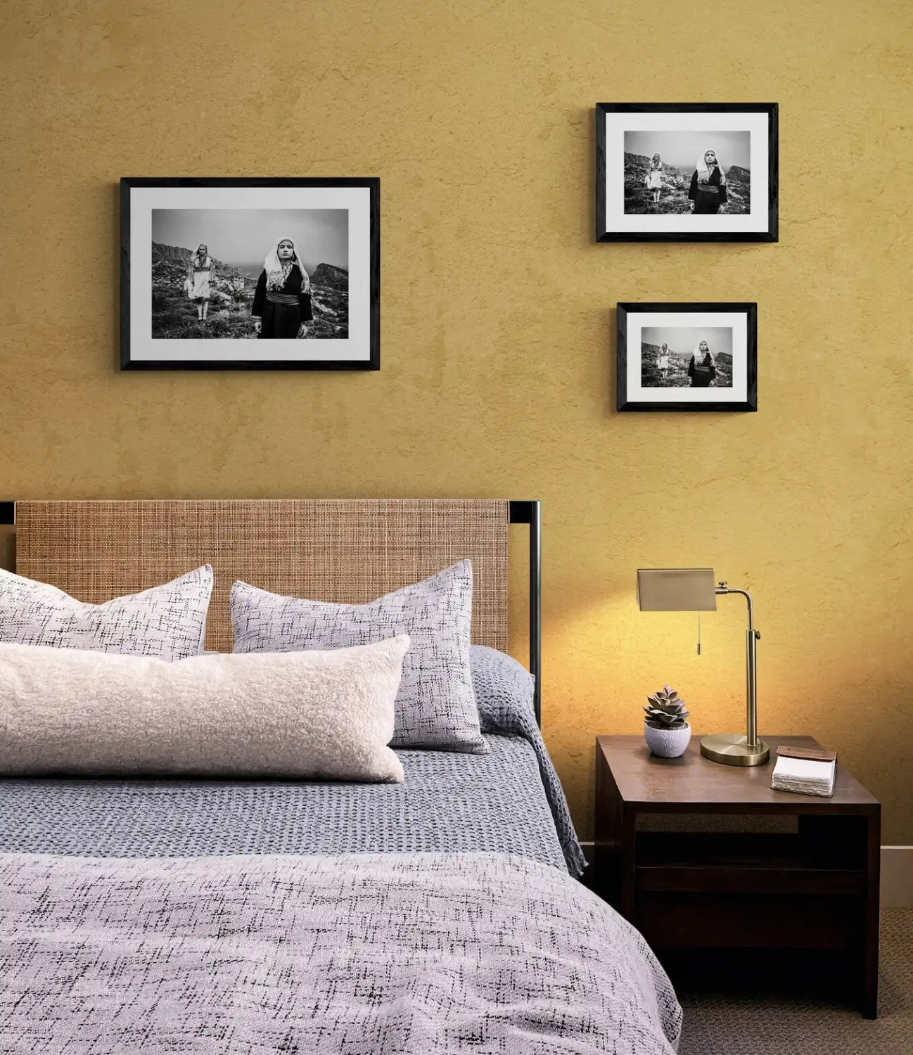 Black and White Photography Wall Art Greece | Costumes of Tilos island at a windy cliff Dodecanese Greece by George Tatakis - framing options