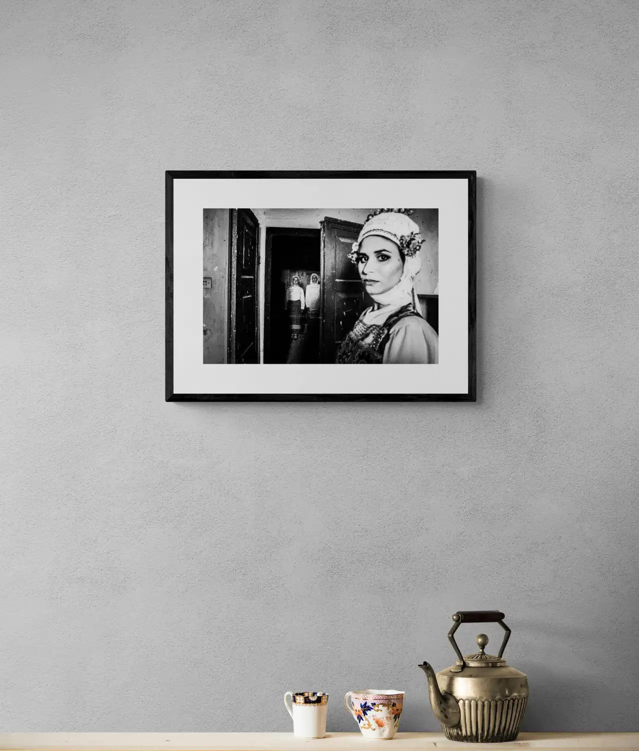 Black and White Photography Wall Art Greece | Olympoi costumes Mastichochorea Chios island Greece by George Tatakis - single framed photo