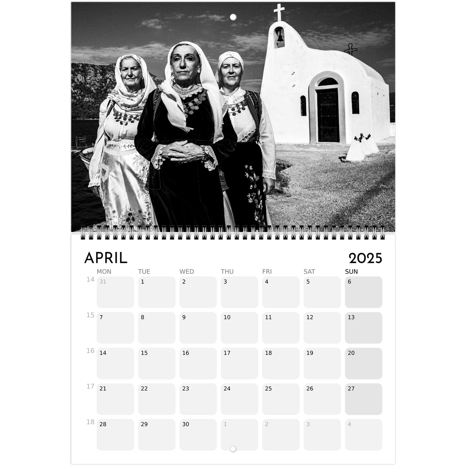 2025 Caryatis Wall Calendar (EU) – Black and White Photography