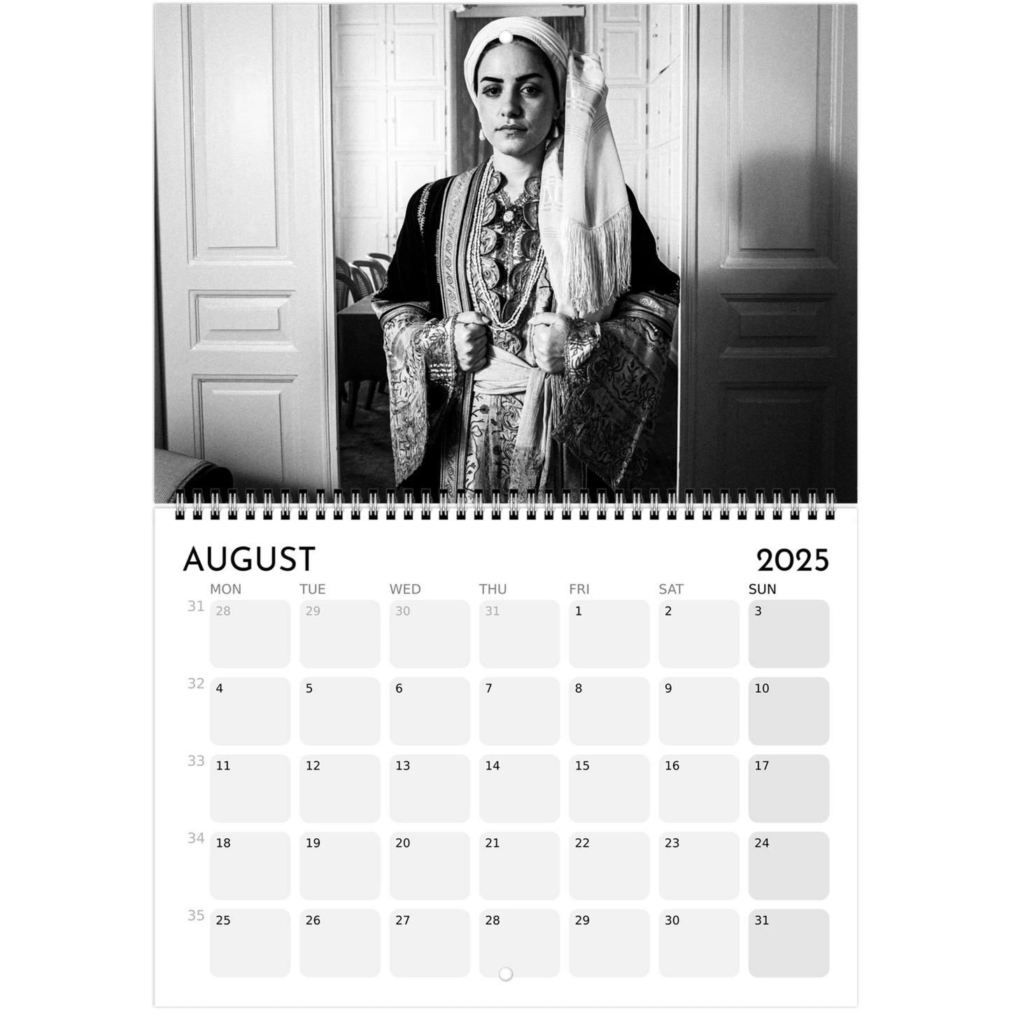 2025 Caryatis Wall Calendar (EU) – Black and White Photography