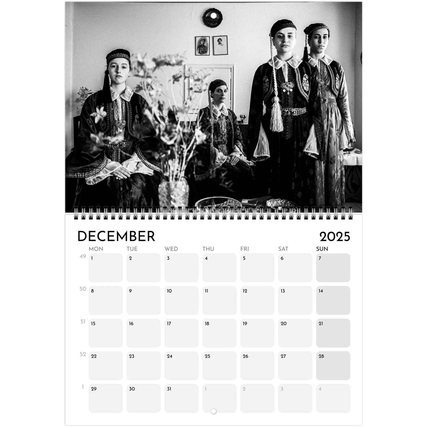 2025 Caryatis Wall Calendar (EU) – Black and White Photography