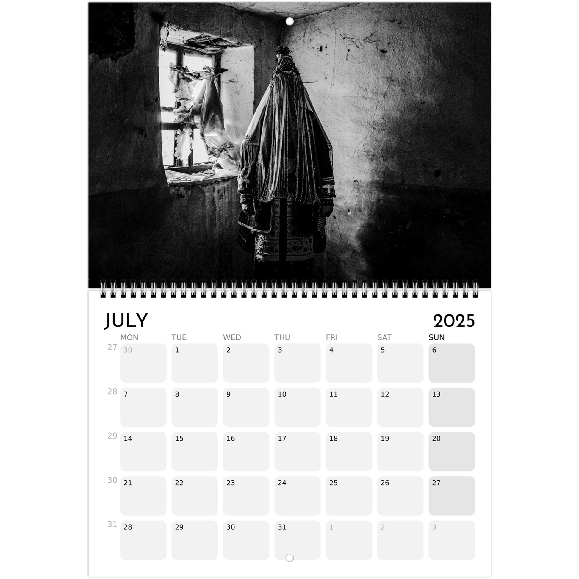 2025 Caryatis Wall Calendar (EU) – Black and White Photography