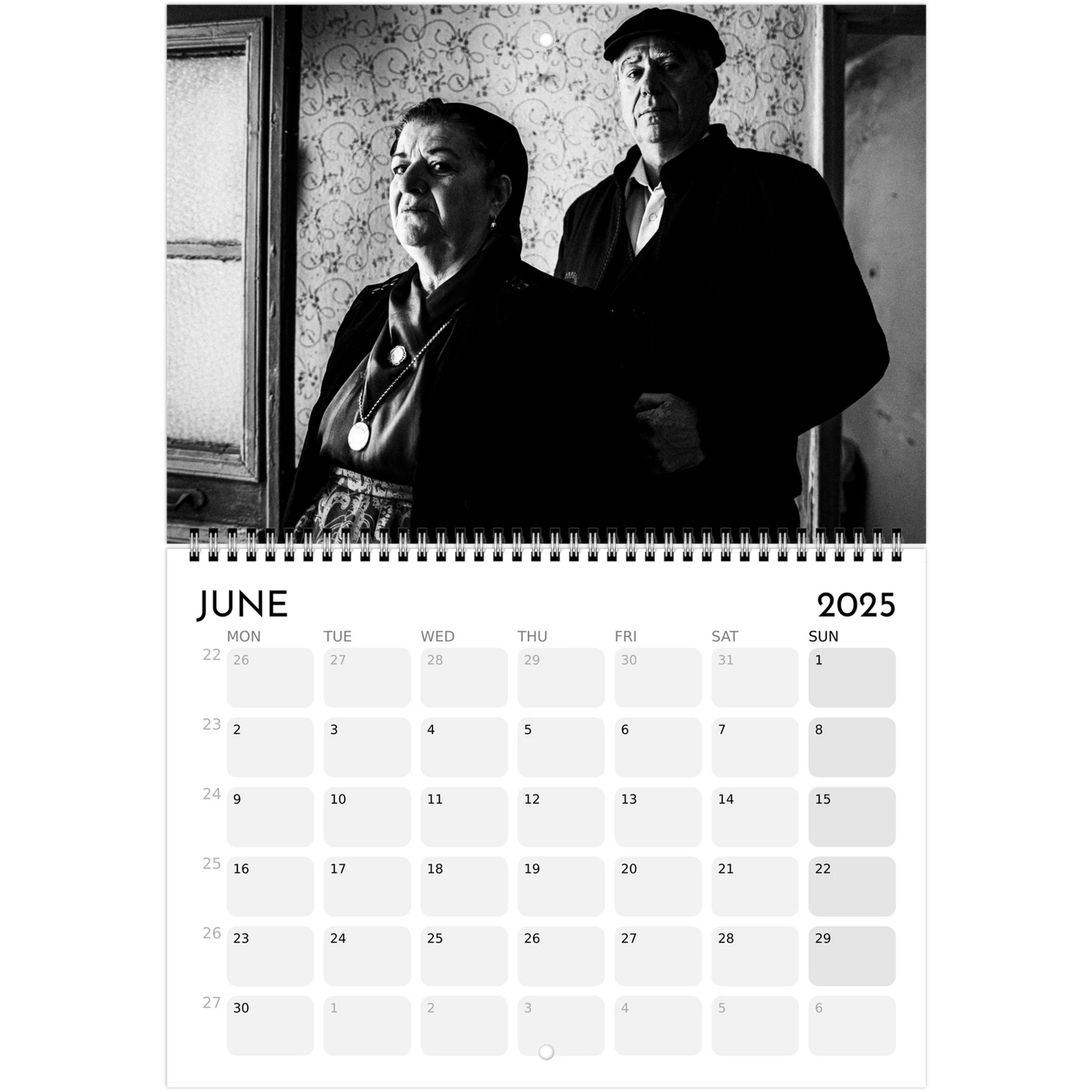 2025 Caryatis Wall Calendar (EU) – Black and White Photography