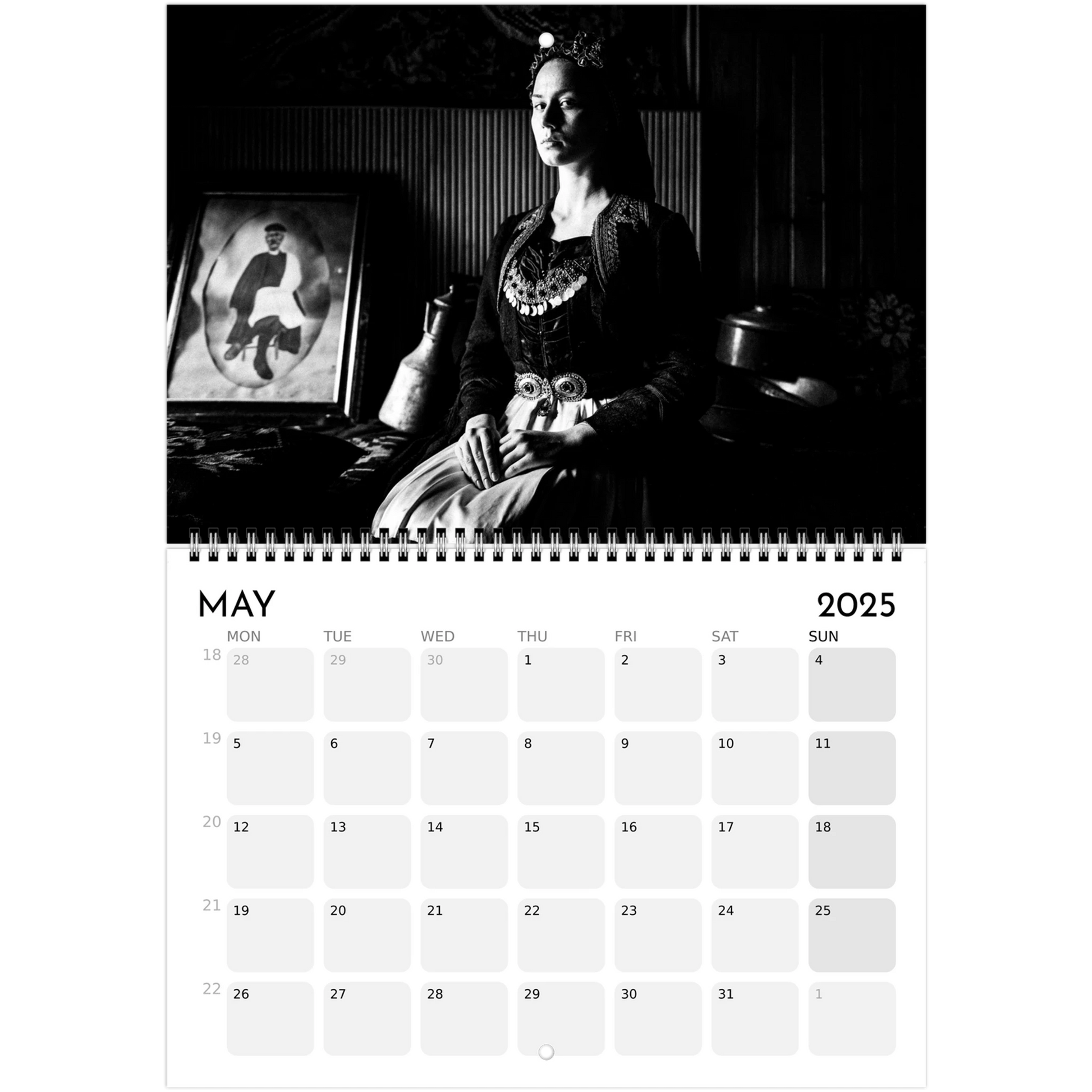 2025 Caryatis Wall Calendar (EU) – Black and White Photography