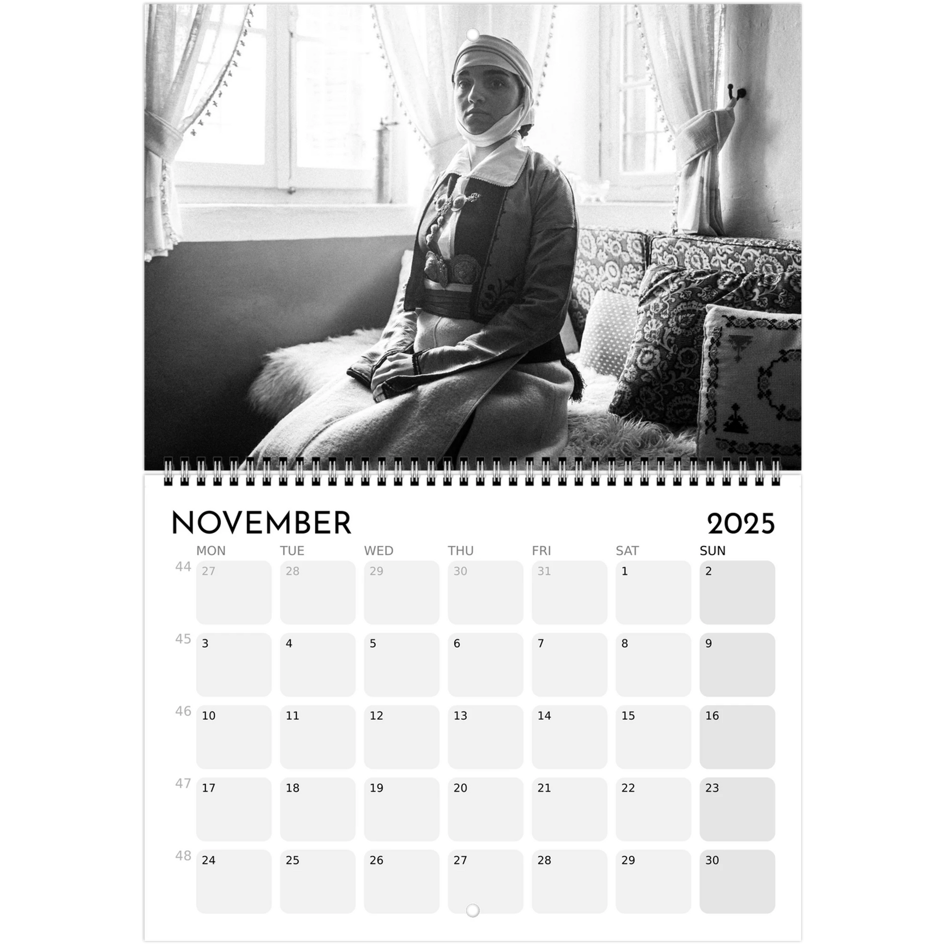 2025 Caryatis Wall Calendar (EU) – Black and White Photography