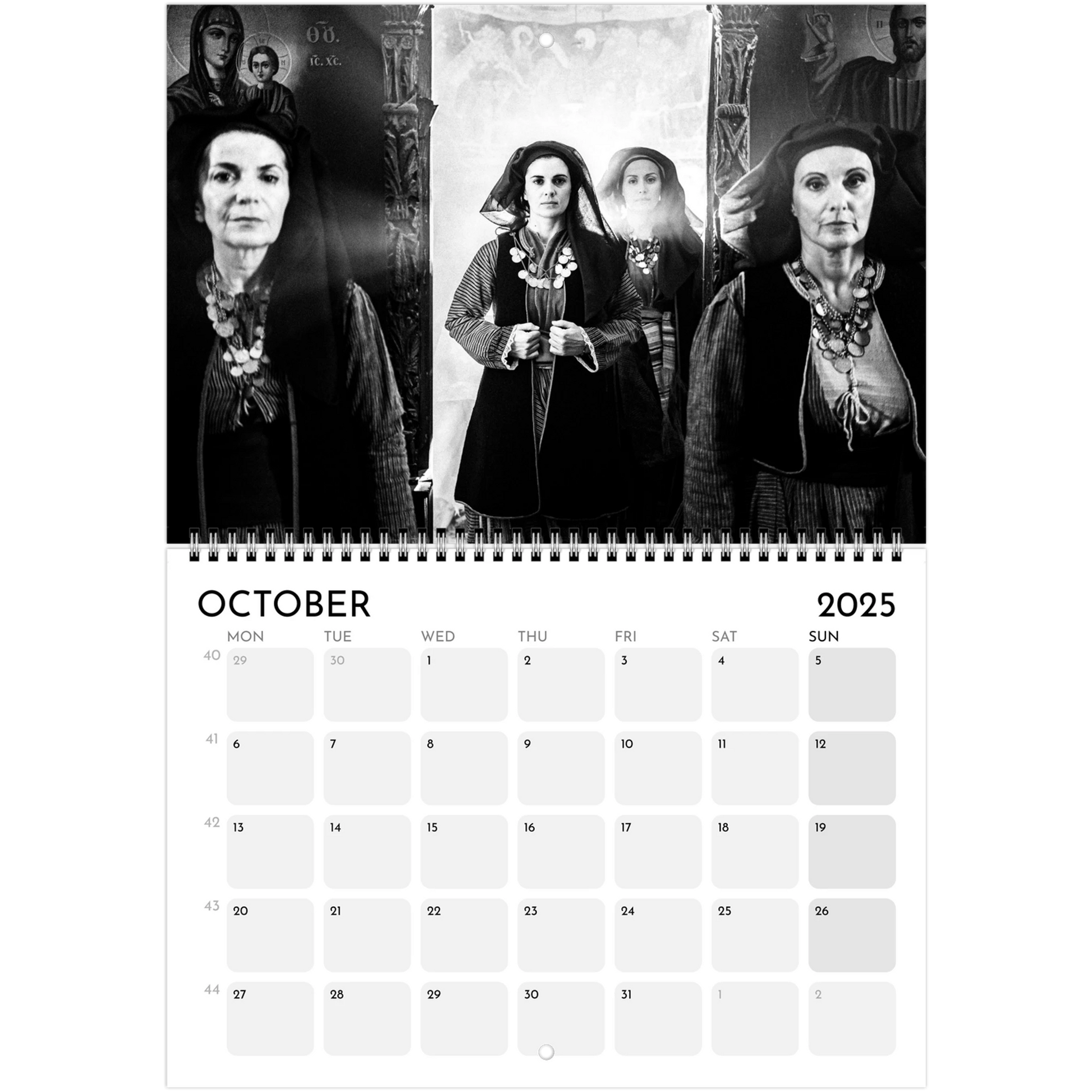 2025 Caryatis Wall Calendar (EU) – Black and White Photography