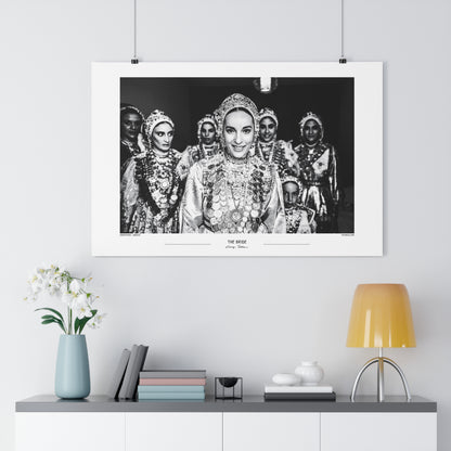 Black and White Photo Wall Art Poster from Greece | Bride in Diafani on Karpathos island, by George Tatakis - large poster