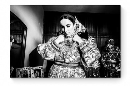 Black and White Photography Wall Art Greece | Bridal preparations in Diafani Olympos Karpathos by George Tatakis - whole photo