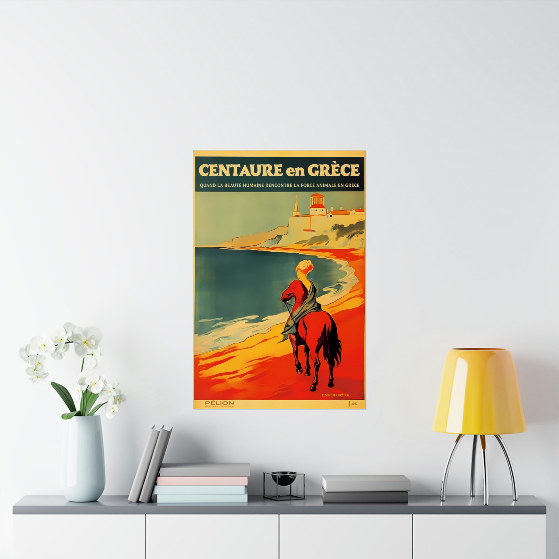 Color Retro Poster Wall Art from Greece by George Tatakis | Centaur in Pelion by the sea - large size