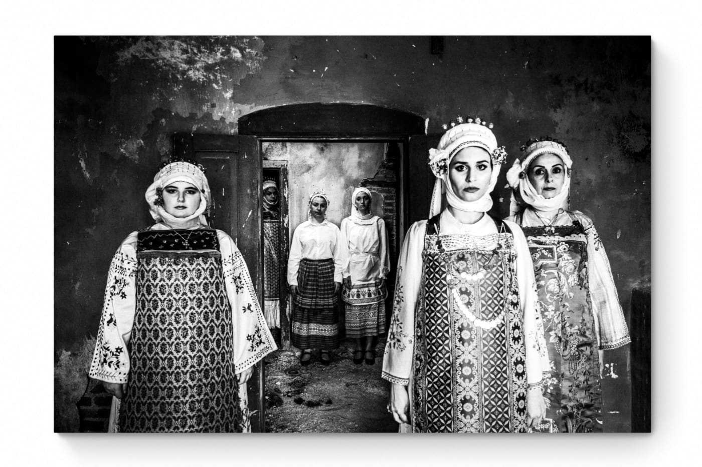 Black and White Photography Wall Art Greece | Olympoi costumes Mastichochorea Chios island Greece by George Tatakis - whole photo
