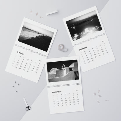 George Tatakis' Chorōs Santorini Calendar 2024 | 12 Months of Captivating Santorini Greek Island photos in Black & White - Q4 images
