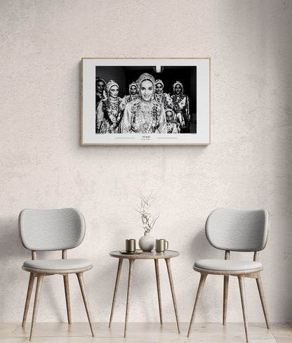 Black and White Photo Wall Art Poster from Greece | Bride in Diafani on Karpathos island, by George Tatakis - elegant room