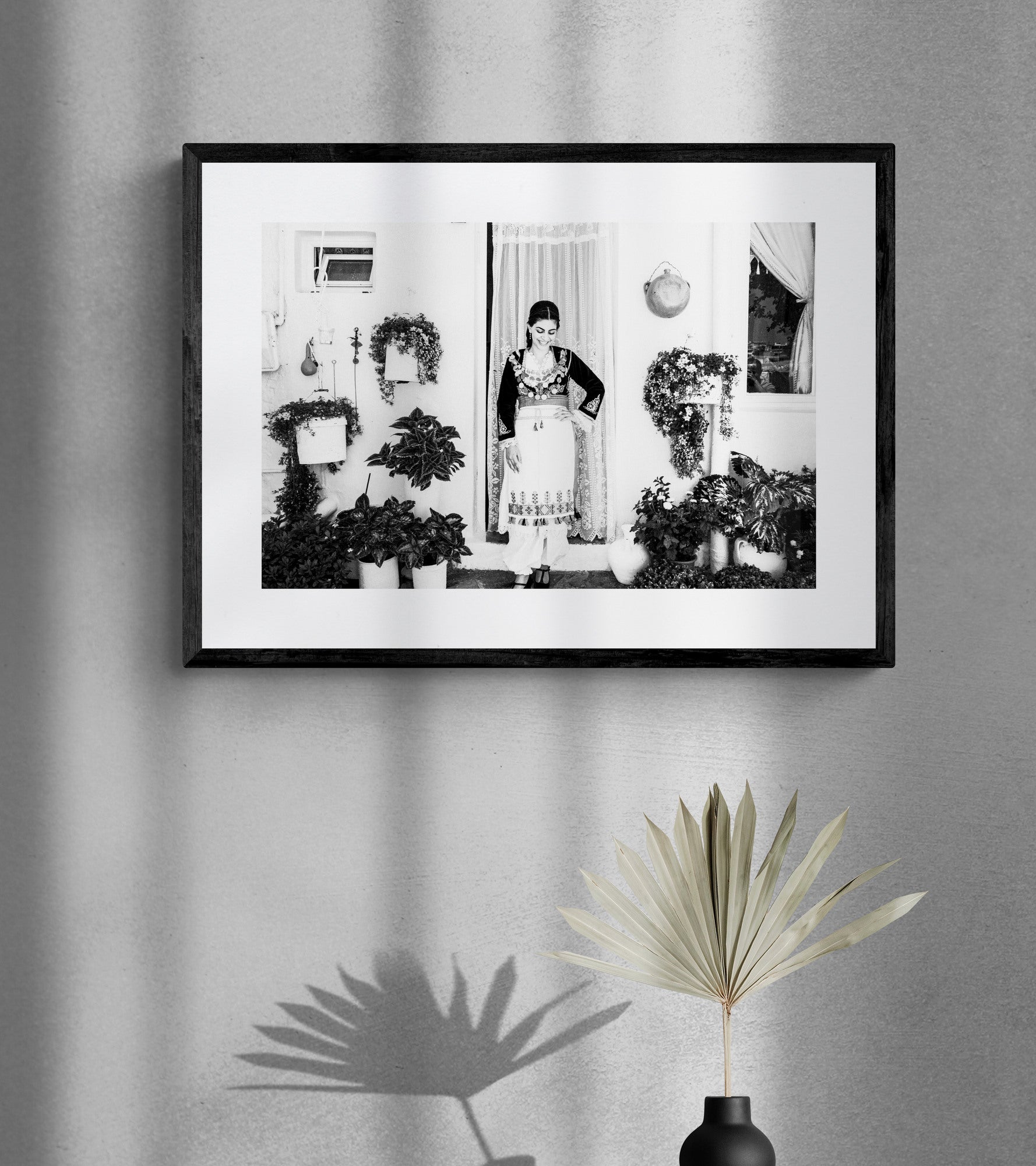 Black and White Photography Wall Art Greece | Garden Anogia Crete by George Tatakis - single framed photo