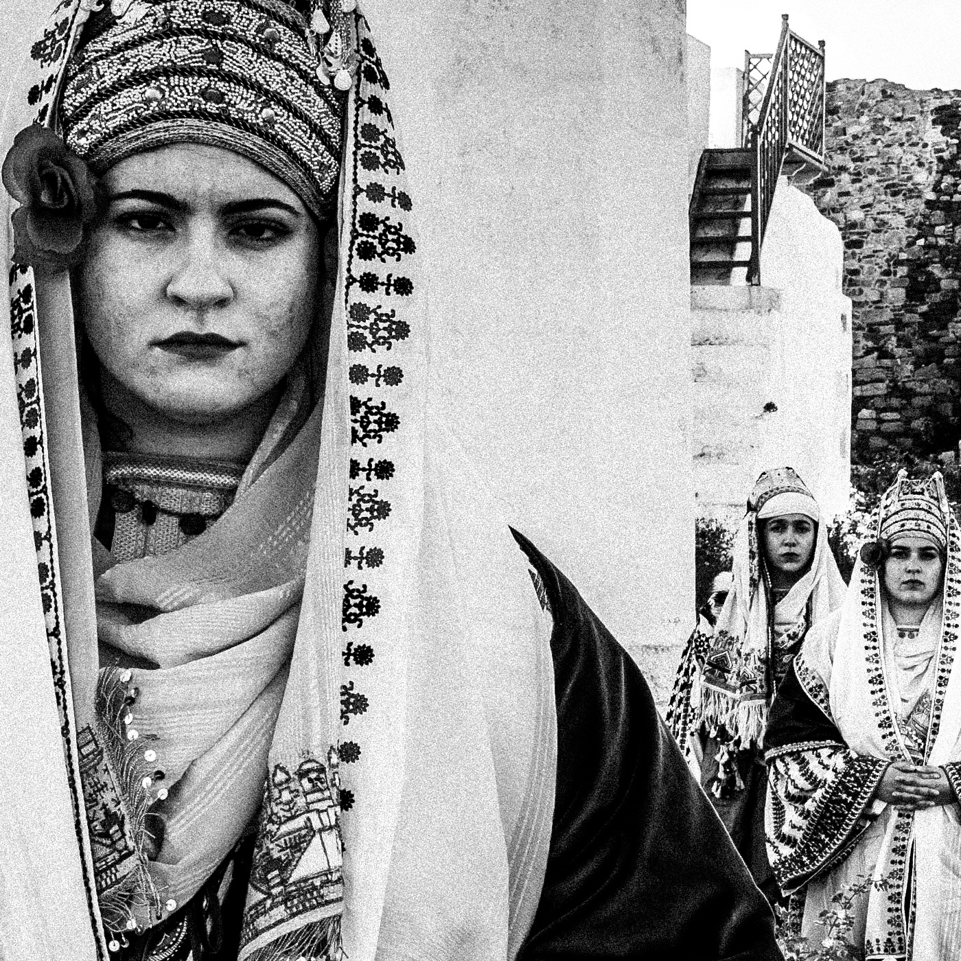 Black and White Photography Wall Art Greece | Costume of Astypalaea inside the castle Dodecanese Greece by George Tatakis - detailed view