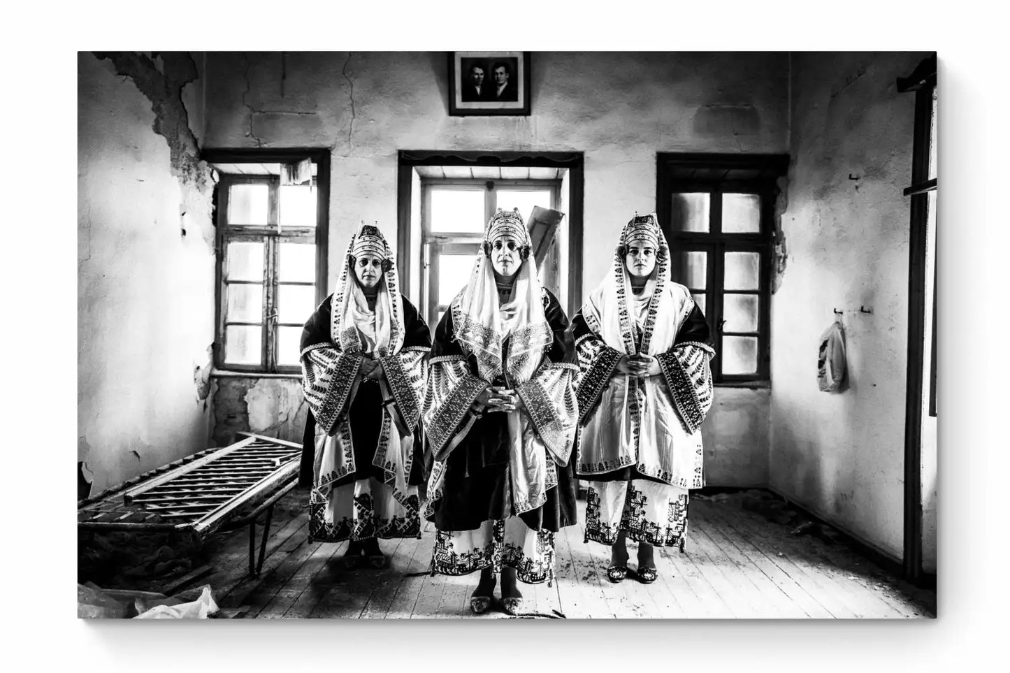 Black and White Photography Wall Art Greece | Costume of Astypalaea in a traditional house Dodecanese Greece by George Tatakis - whole photo