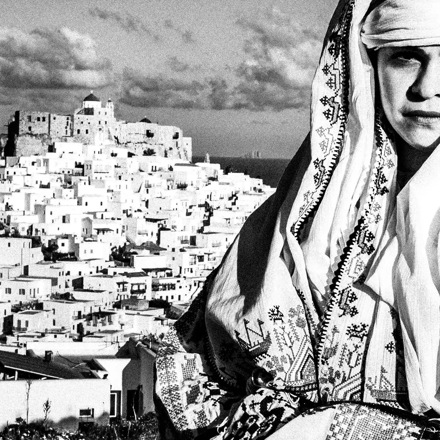 Black and White Photography Wall Art Greece | Costume of Astypalaea Dodecanese Greece by George Tatakis - detailed view