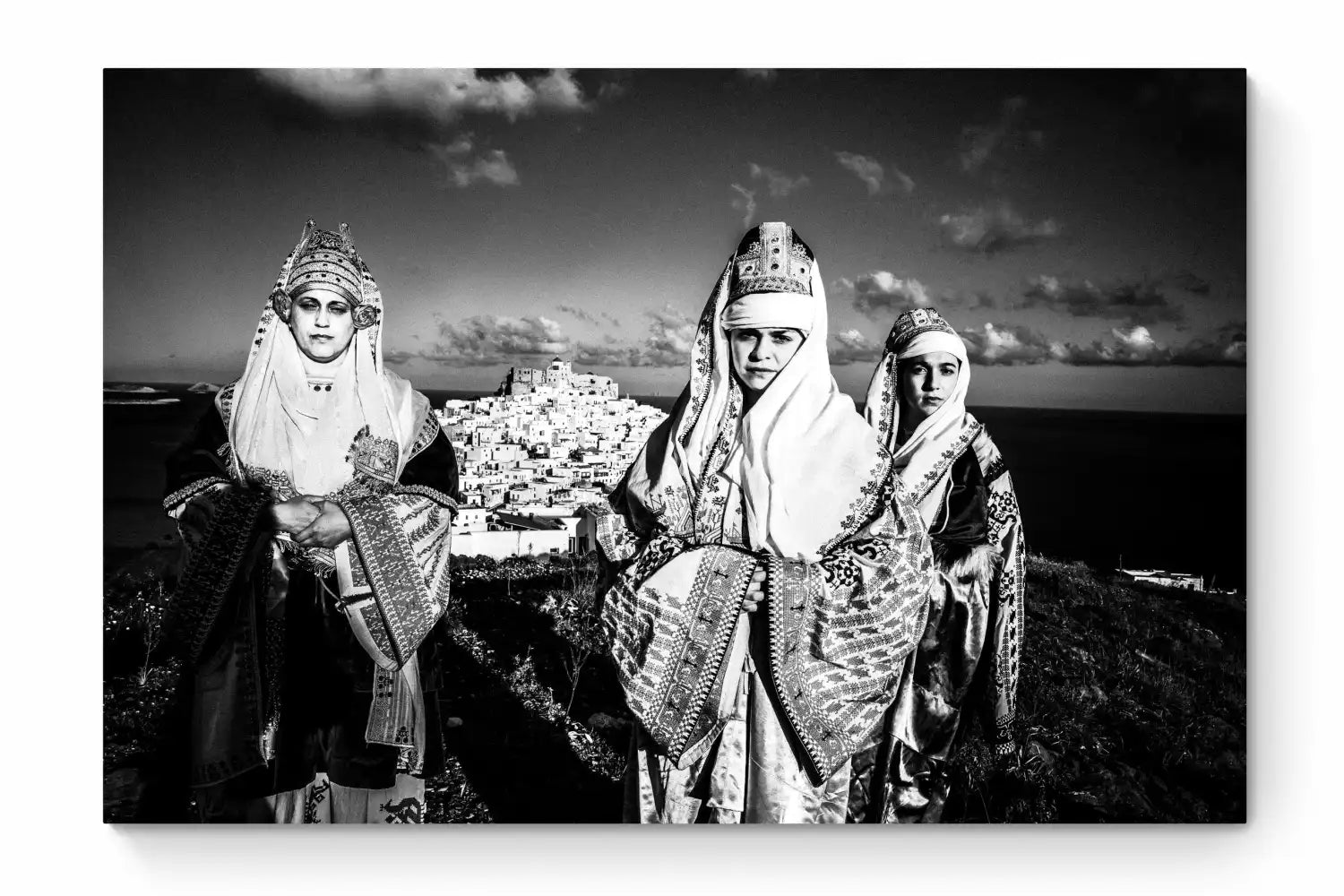 Black and White Photography Wall Art Greece | Costume of Astypalaea Dodecanese Greece by George Tatakis - whole photo