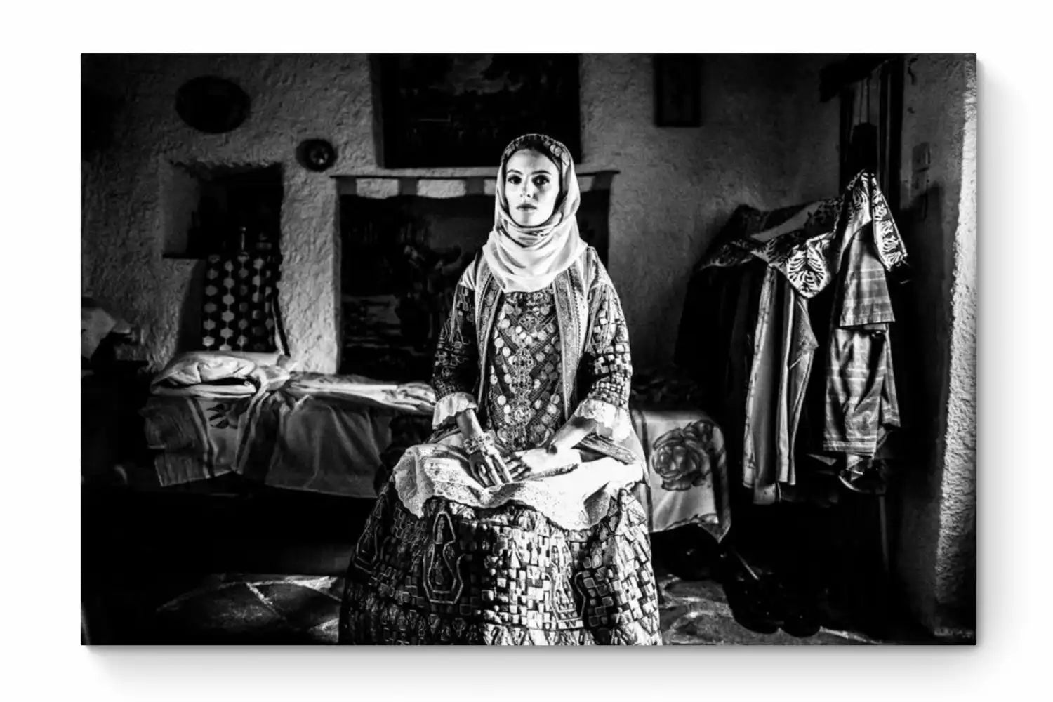 Black and White Photography Wall Art Greece | Costume of Kalyvia Attica by George Tatakis - whole photo