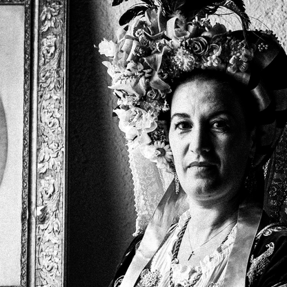 Black and White Photography Wall Art Greece | Costume of central Corfu island in a traditional home Ionian Sea by George Tatakis - detailed view