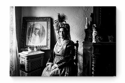 Black and White Photography Wall Art Greece | Costume of central Corfu island in a traditional home Ionian Sea by George Tatakis - whole photo