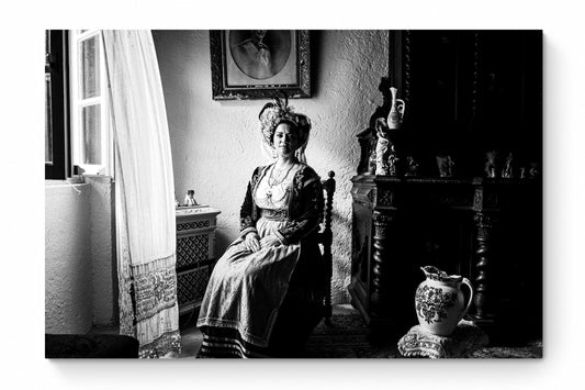 Black and White Photography Wall Art Greece | Costume of central Corfu island in a traditional home Ionian Sea by George Tatakis - whole photo