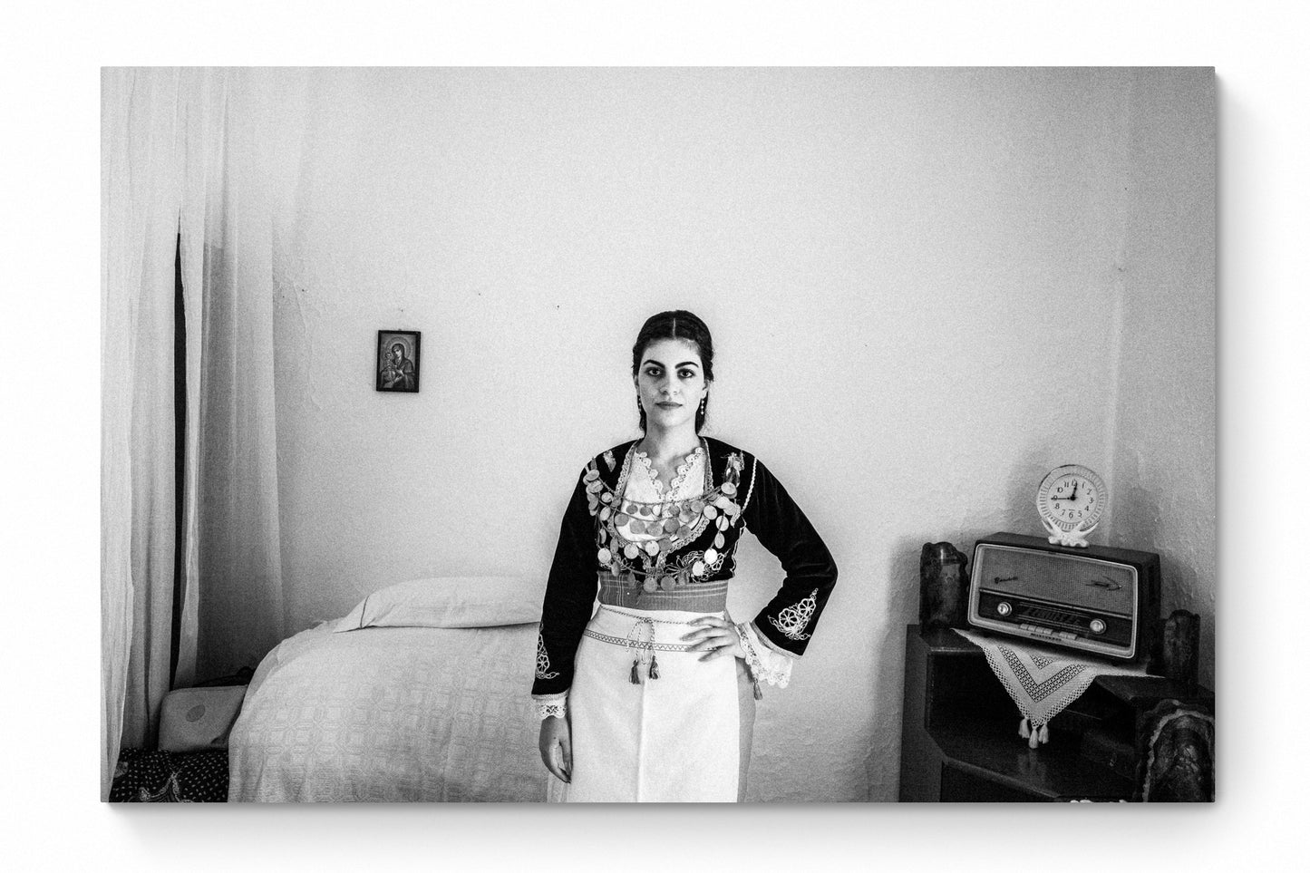 Black and White Photography Wall Art Greece | Sartza costume Anogia Crete by George Tatakis - whole photo