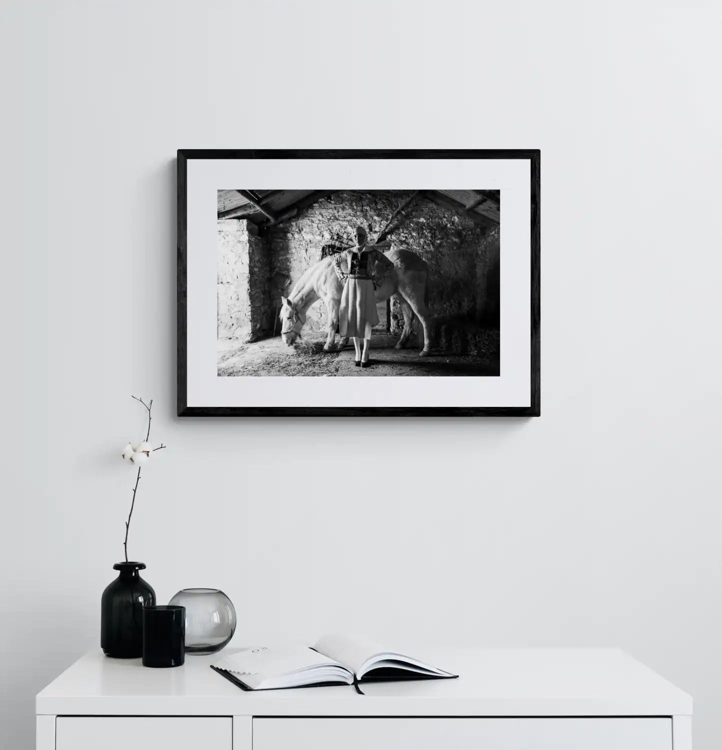 Black and White Photography Wall Art Greece | Delvinaki Pogoni Epirus by George Tatakis - single framed photo