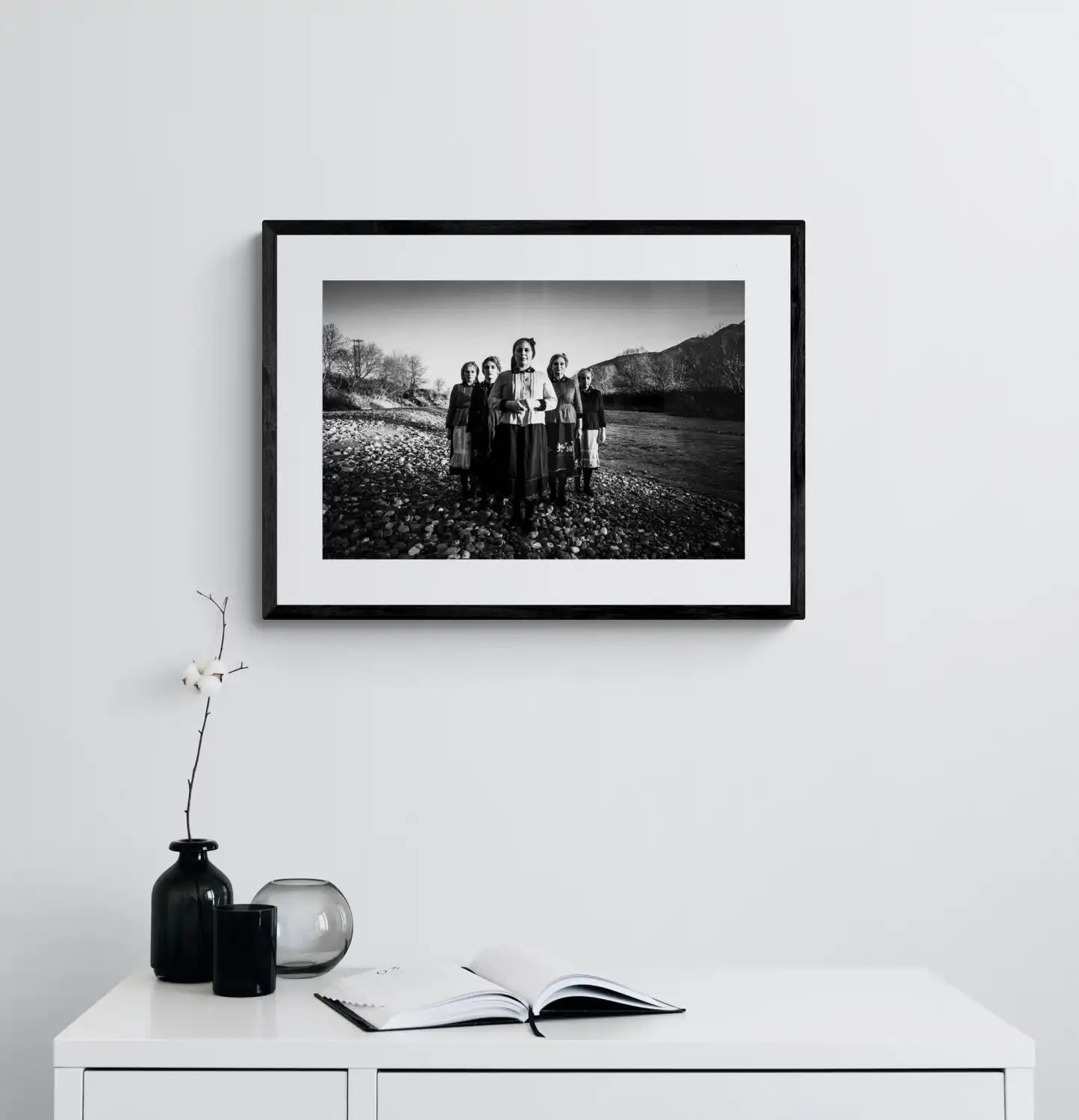 Black and White Photography Wall Art Greece | Costumes of Divri Phthiotis Greece by George Tatakis - single framed photo