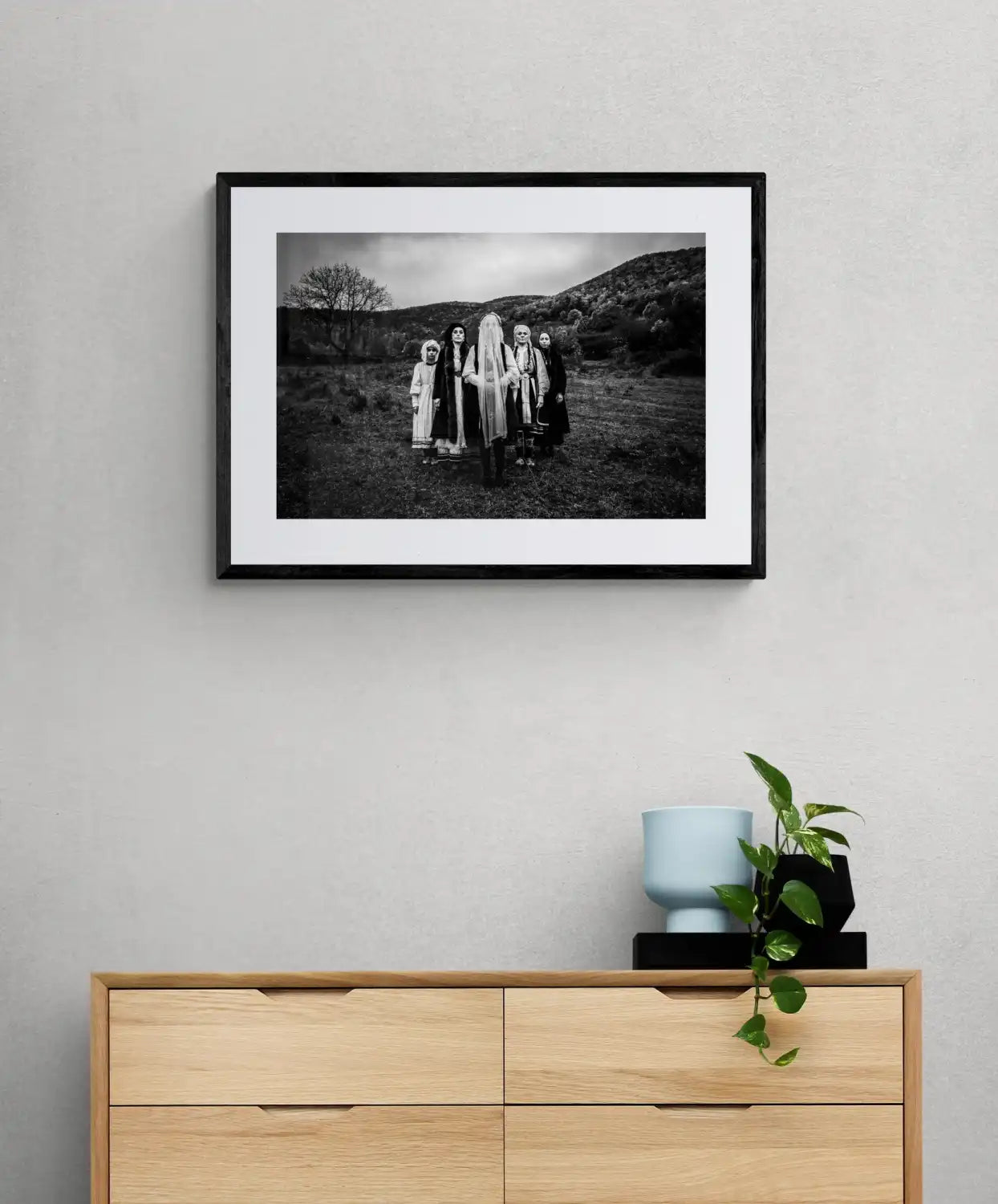 Black and White Photography Wall Art Greece | Costumes of Ermakia Kozani W. Macedonia by George Tatakis - single framed photo