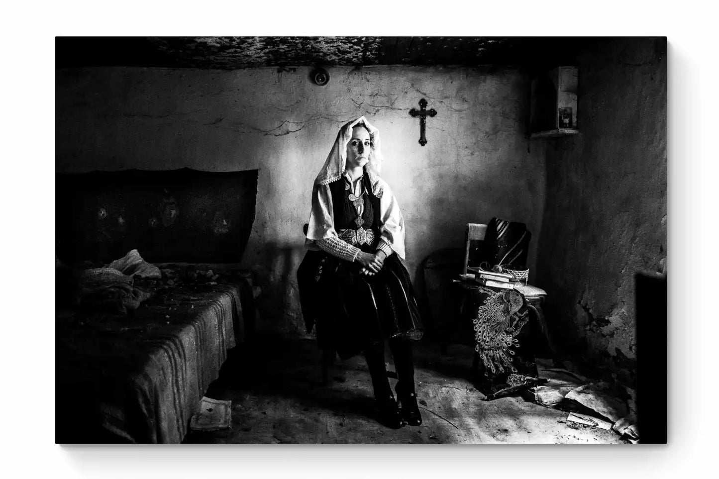 Black and White Photography Wall Art Greece | Costume of Ermakia Kozani W. Macedonia by George Tatakis - whole photo