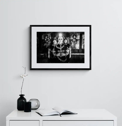 Black and White Photography Wall Art Greece | Costumes of Prespes at a local church W. Macedonia by George Tatakis - single framed photo