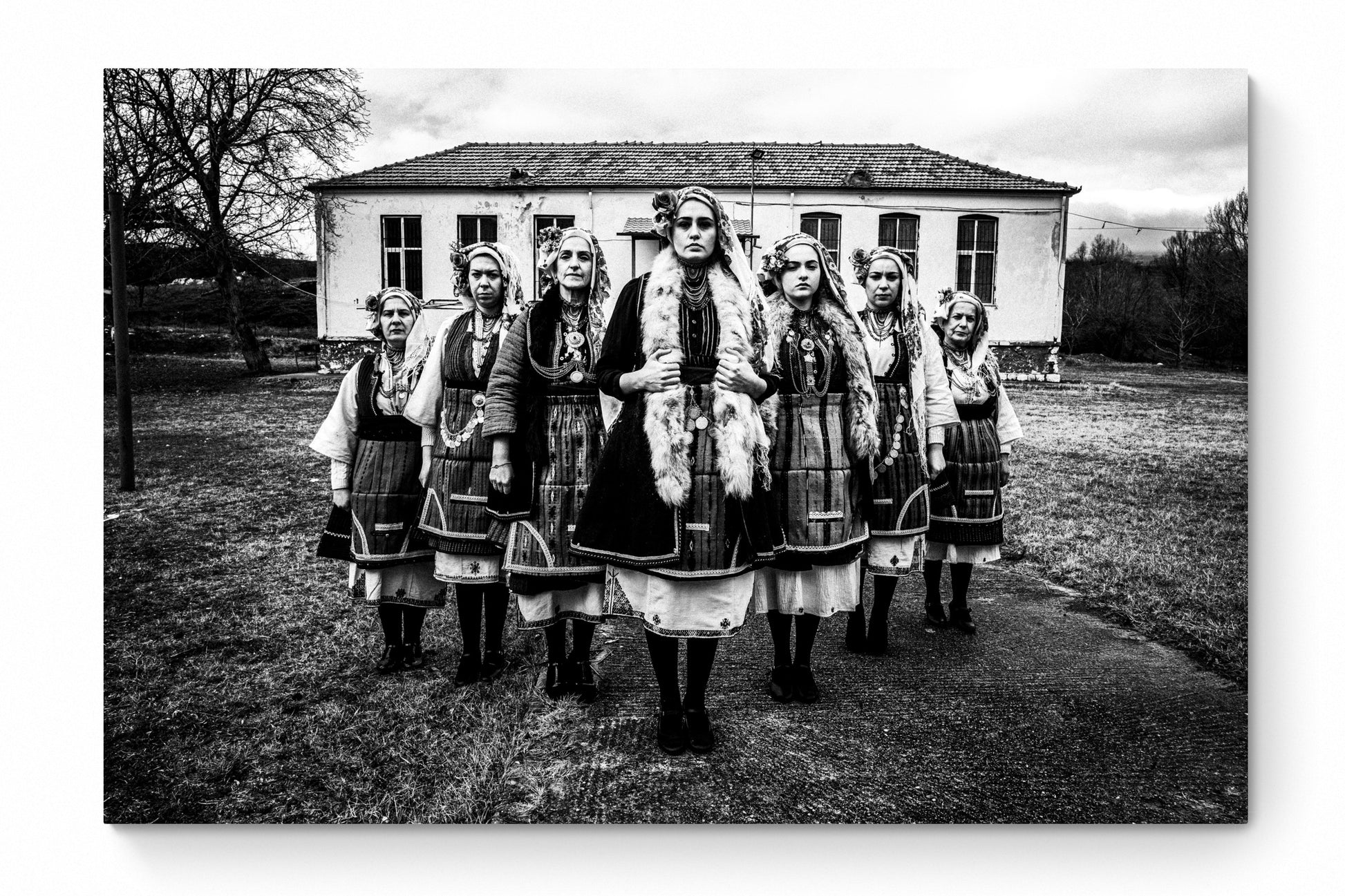 Black and White Photography Wall Art Greece | Costumes of Skopos Florina W. Macedonia by George Tatakis - whole photo