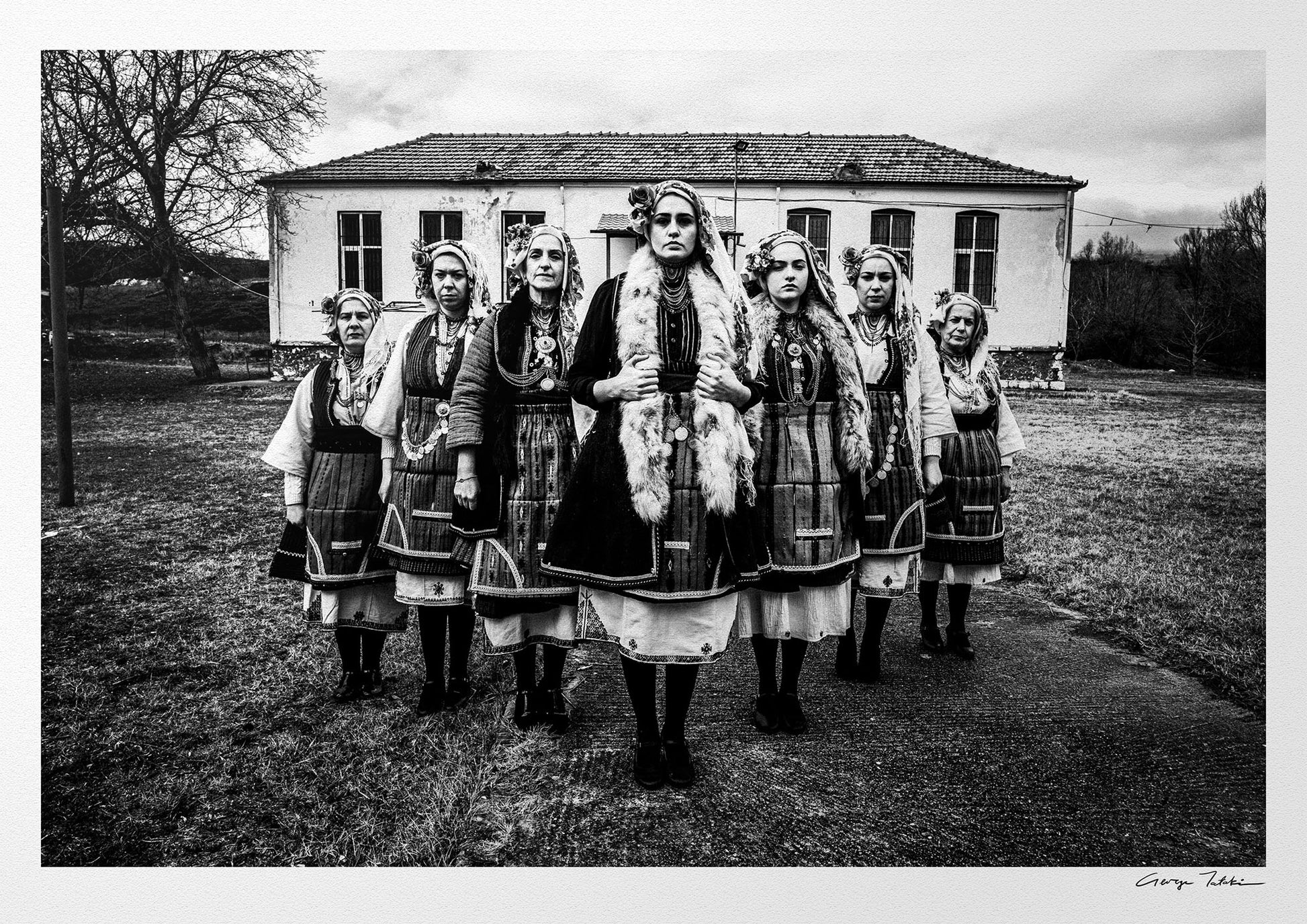 Black and White Photography Wall Art Greece | Costumes of Skopos Florina W. Macedonia by George Tatakis