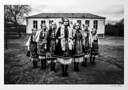 Black and White Photography Wall Art Greece | Costumes of Skopos Florina W. Macedonia by George Tatakis
