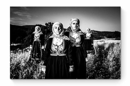 Black and White Photography Wall Art Greece | Costumes of Geraki in Lakonia Peloponnese by George Tatakis - Whole photo